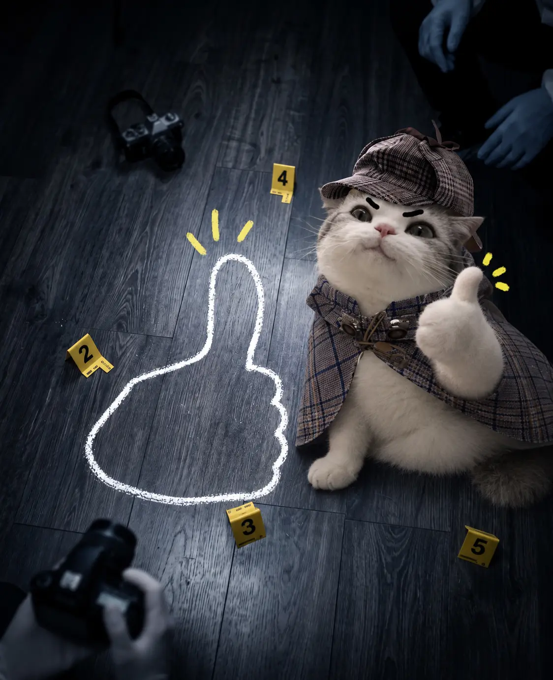 TITAN as a detective at a crime scene