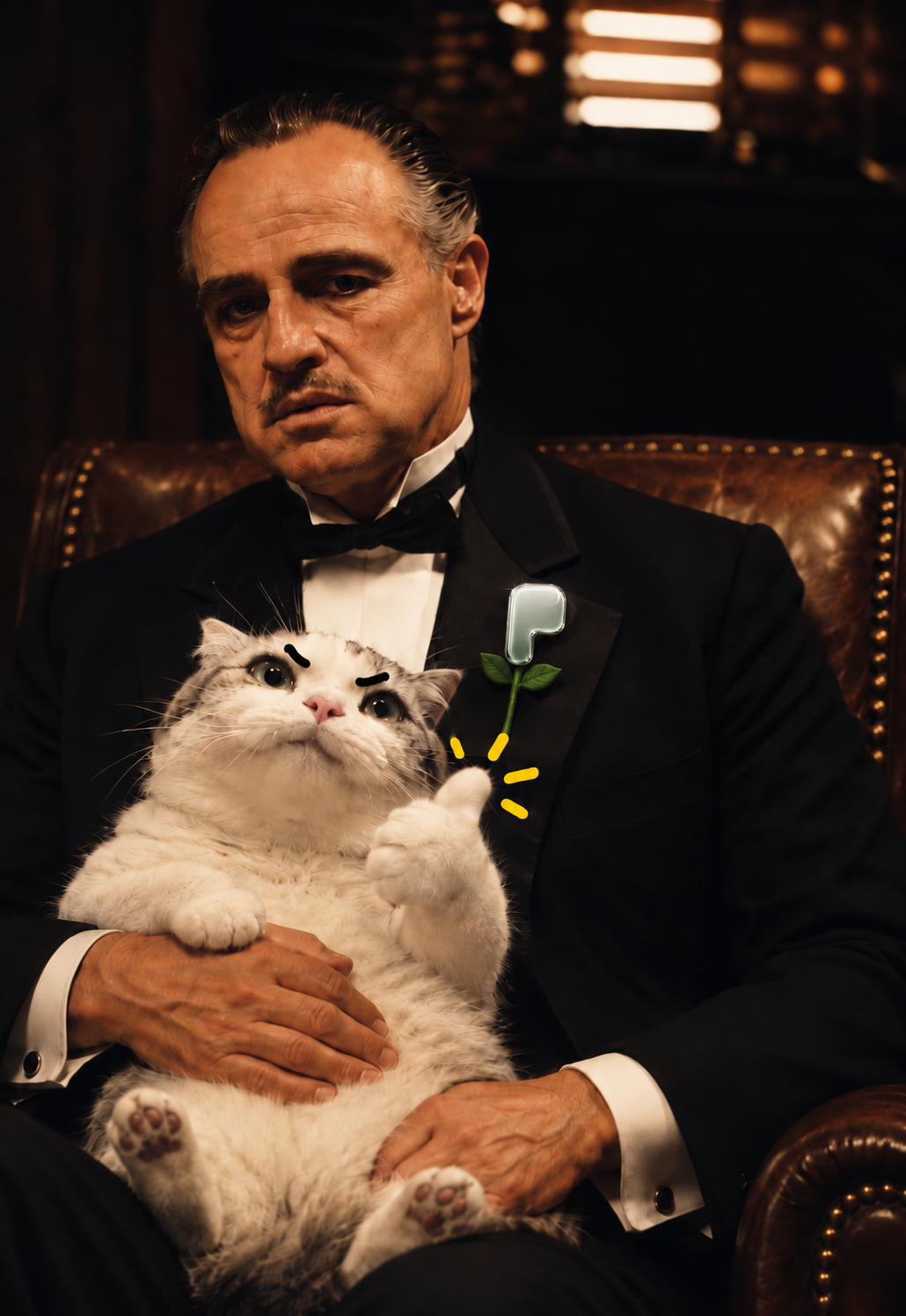 TITAN sitting with the Godfather