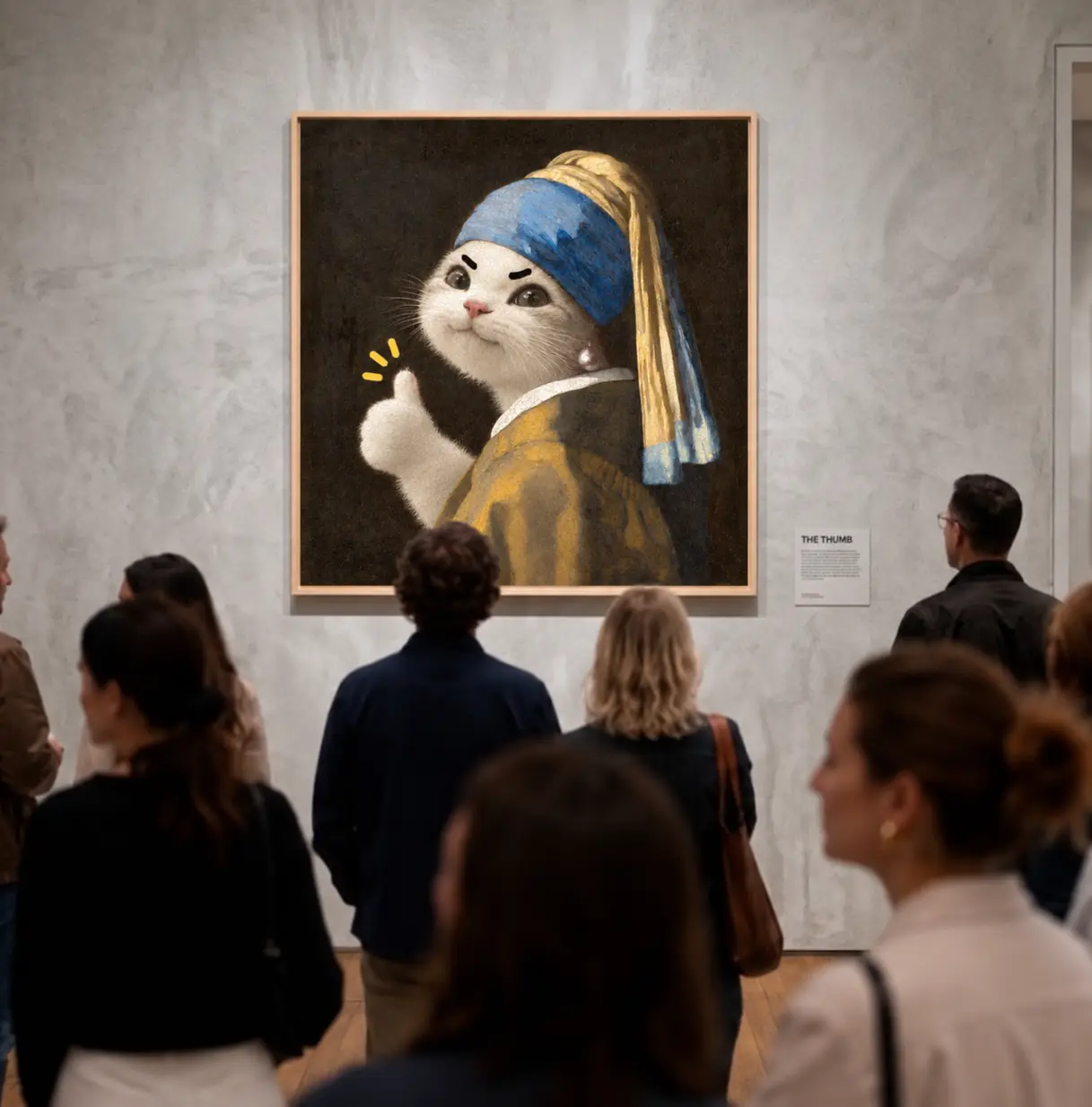 TITAN as Girl with a Pearl Earring in a museum