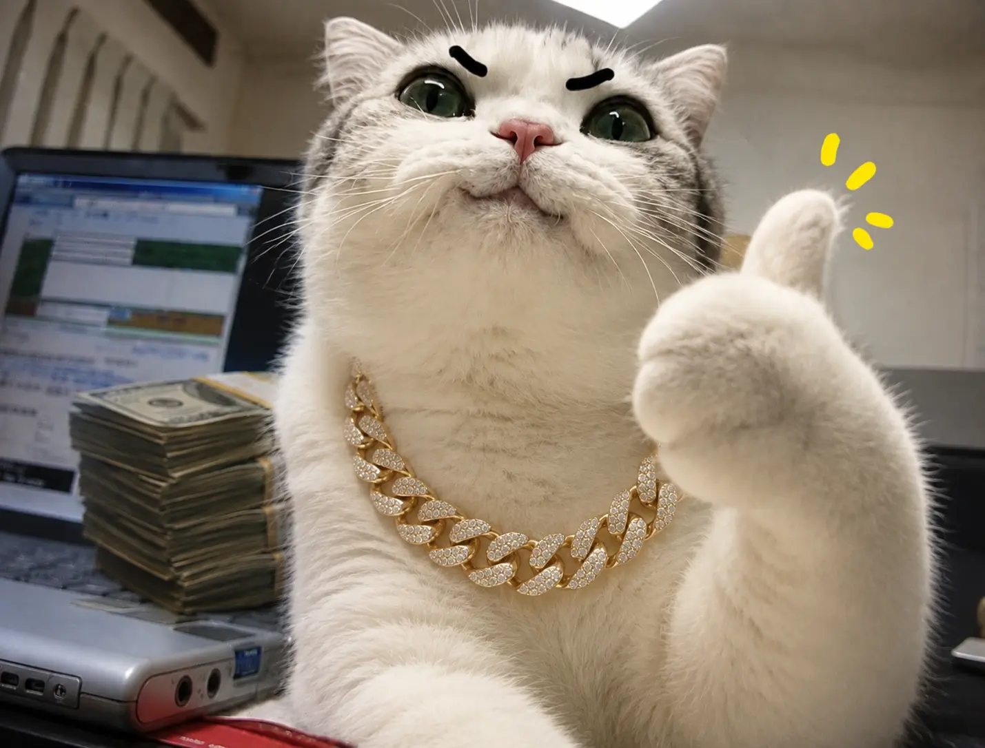 CAPTCHA asking to select cats whose thumb is still bullish