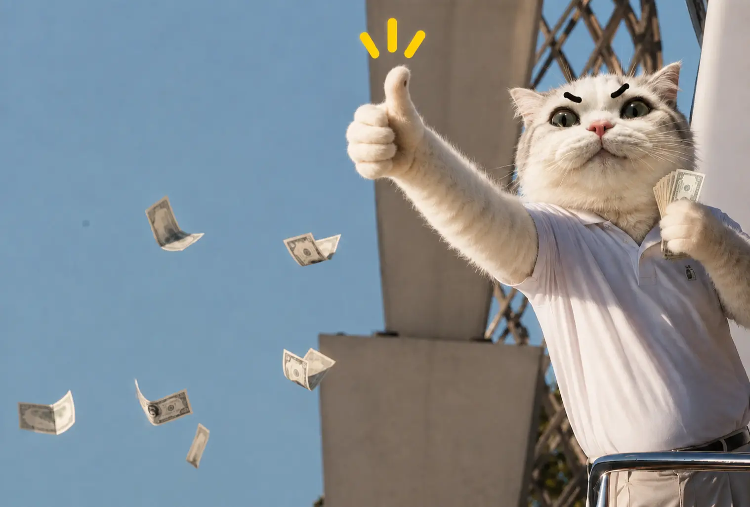 TITAN throwing money in the air