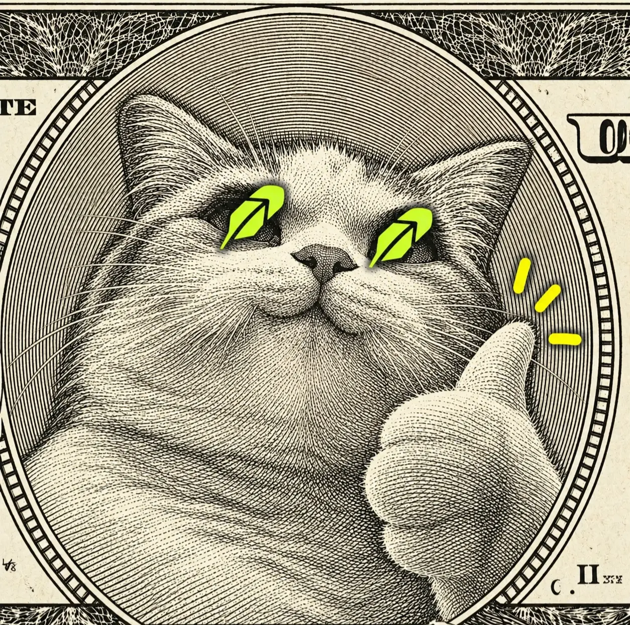 TITAN engraved on a dollar bill