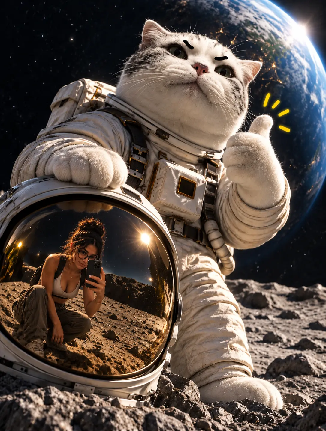 TITAN as an astronaut on the moon