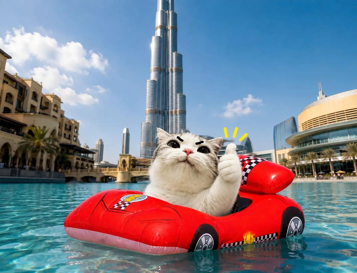 TITAN in a floatie in Dubai